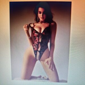 SHEIN Black and Red Sheer Lingerie With Lip And Heart Print